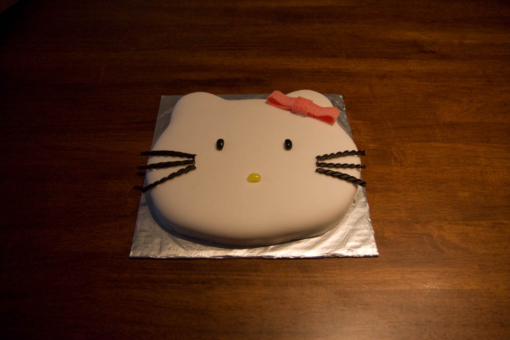 This Hello Kitty cake was for my niece's 7th birthday.